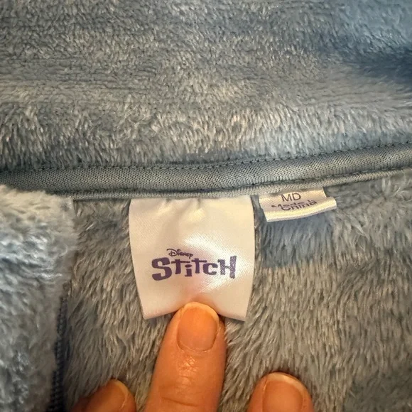 Disney Stitch Light Blue Fleece Jacket - Picture 3 of 7